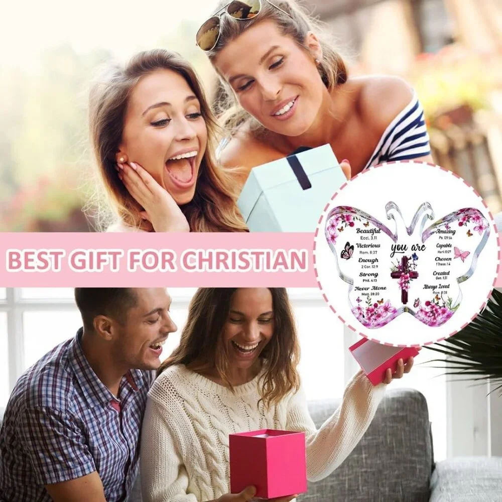 Christian Gifts for Women, Butterfly Inspirational Gifts for Friends, Religious - Picture 6 of 7